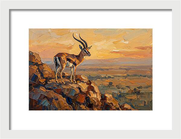 Graceful Gazelle Silhouetted At Dusk