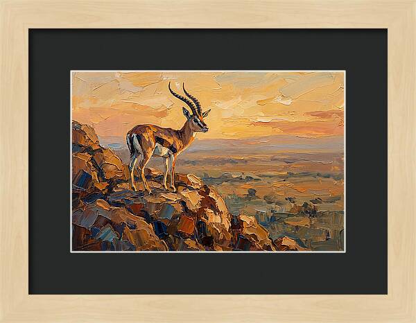 Graceful Gazelle Silhouetted At Dusk