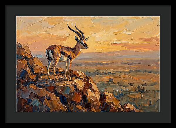 Graceful Gazelle Silhouetted At Dusk