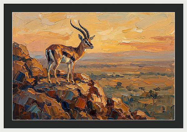 Graceful Gazelle Silhouetted At Dusk