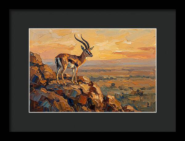 Graceful Gazelle Silhouetted At Dusk