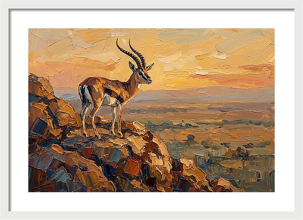 Graceful Gazelle Silhouetted At Dusk