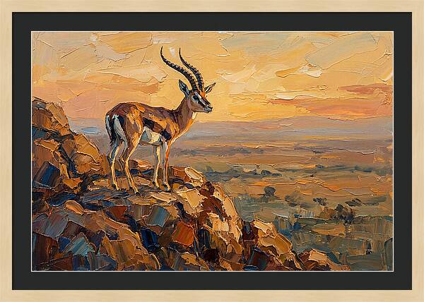 Graceful Gazelle Silhouetted At Dusk