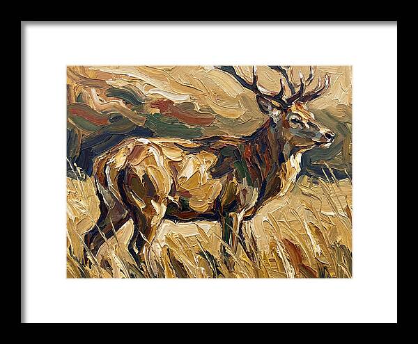 Graceful Pampas Deer Amongst Grass
