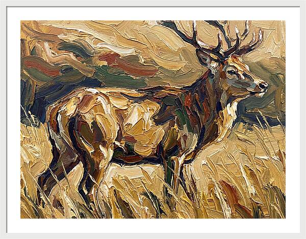 Graceful Pampas Deer Amongst Grass