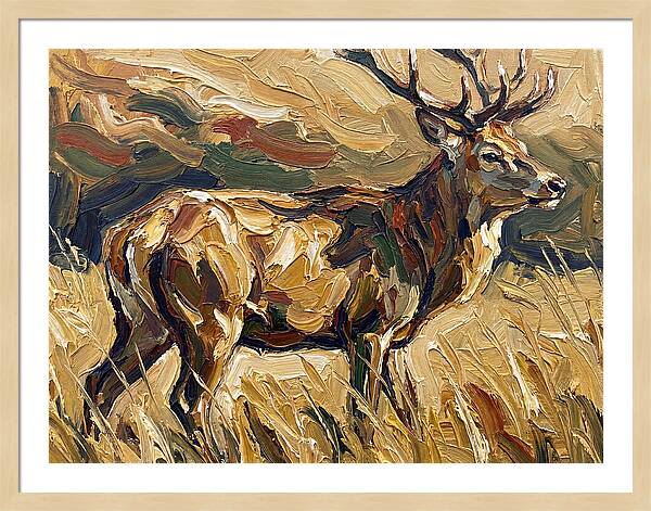Graceful Pampas Deer Amongst Grass
