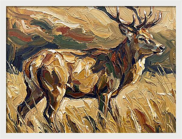Graceful Pampas Deer Amongst Grass