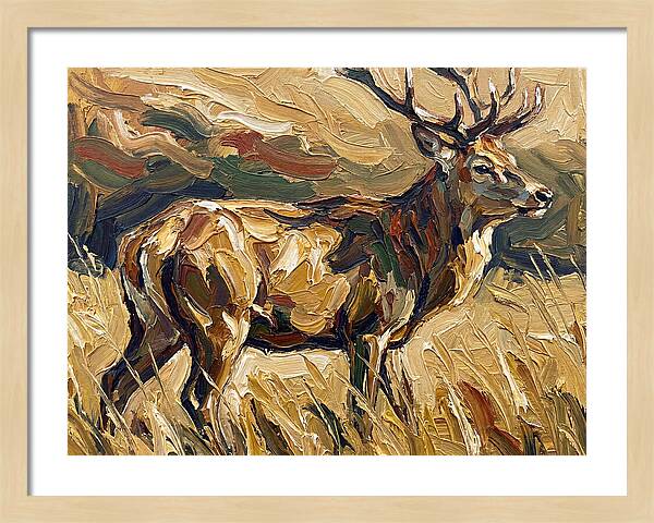 Graceful Pampas Deer Amongst Grass