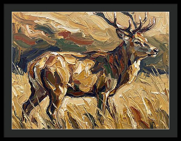 Graceful Pampas Deer Amongst Grass