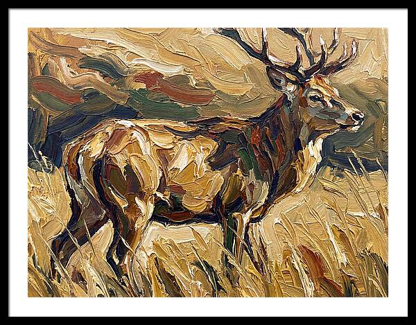 Graceful Pampas Deer Amongst Grass