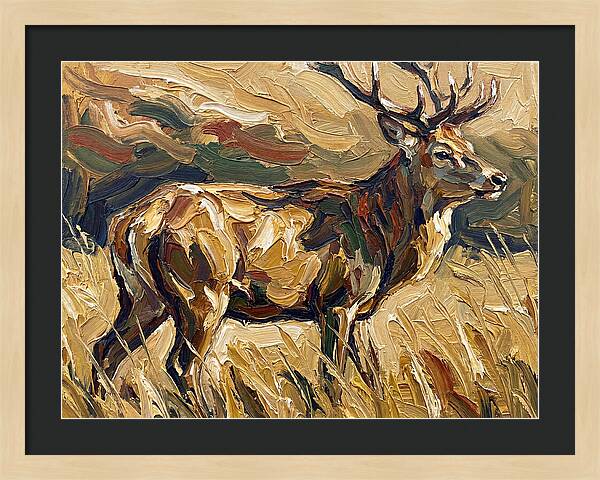 Graceful Pampas Deer Amongst Grass