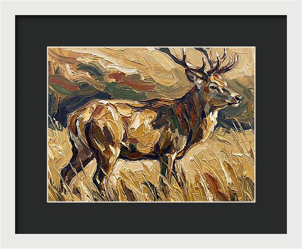 Graceful Pampas Deer Amongst Grass