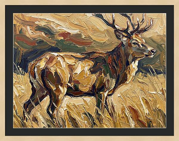 Graceful Pampas Deer Amongst Grass