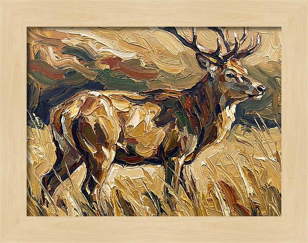 Graceful Pampas Deer Amongst Grass