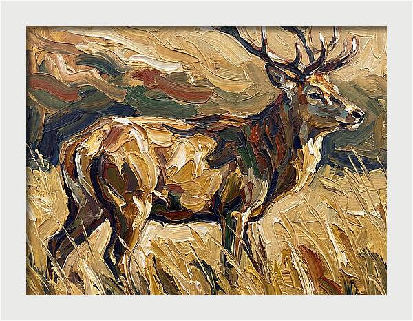 Graceful Pampas Deer Amongst Grass