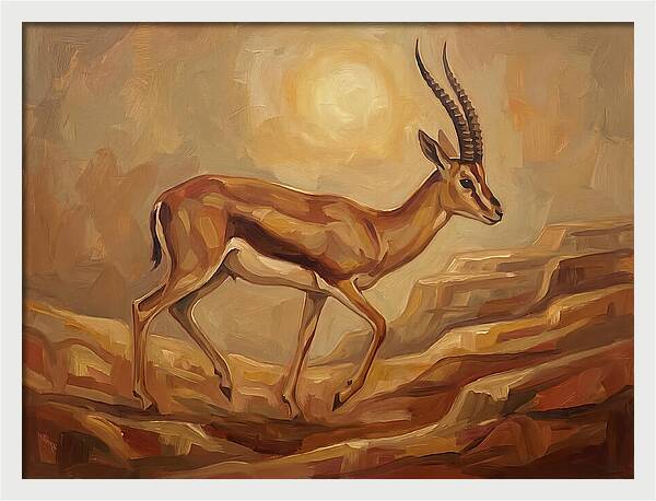 Graceful Persian Gazelle In Tranquility