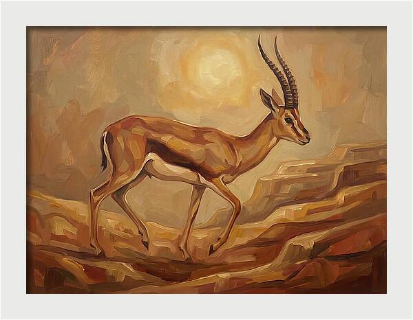 Graceful Persian Gazelle In Tranquility