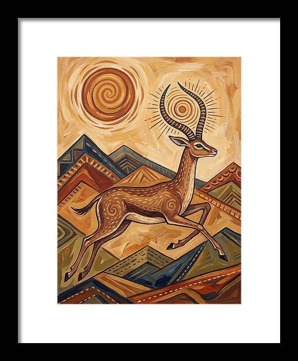 Graceful Persian Gazelle Running
