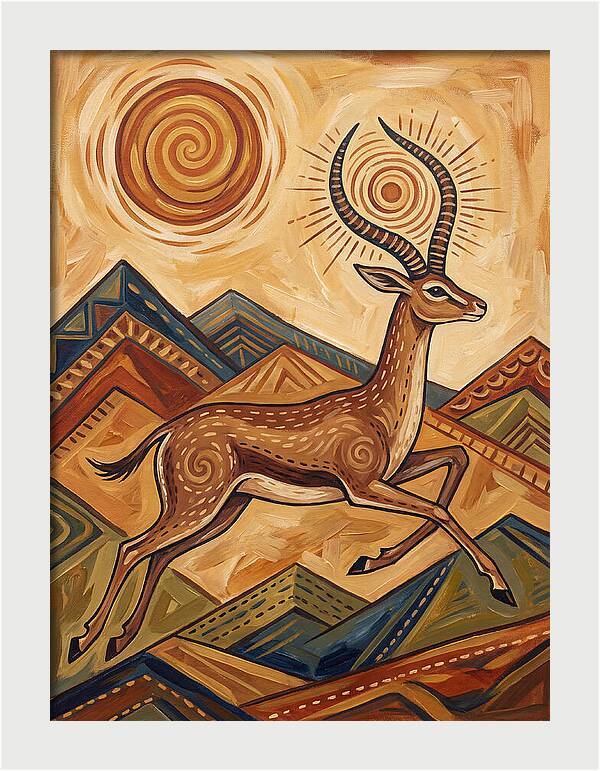 Graceful Persian Gazelle Running