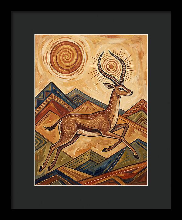 Graceful Persian Gazelle Running