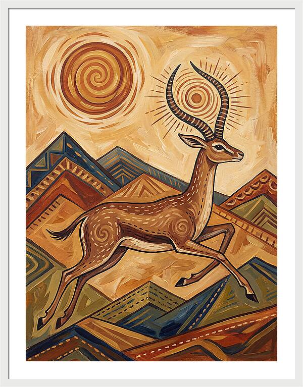Graceful Persian Gazelle Running