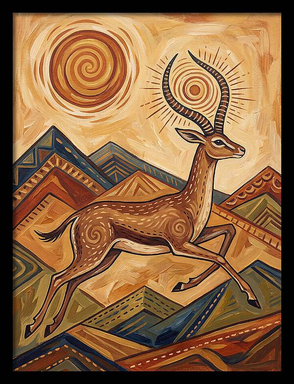 Graceful Persian Gazelle Running
