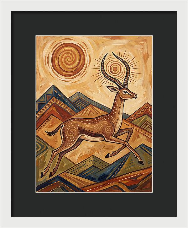 Graceful Persian Gazelle Running