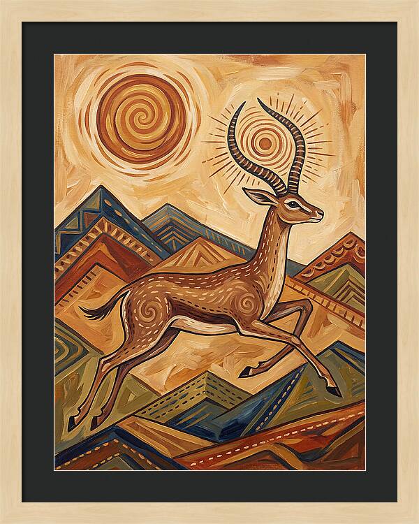 Graceful Persian Gazelle Running