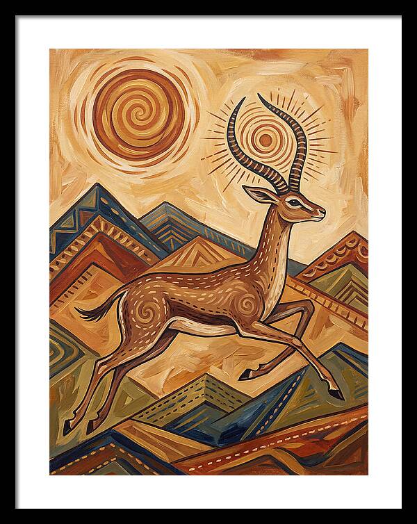 Graceful Persian Gazelle Running