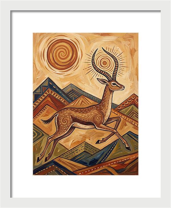 Graceful Persian Gazelle Running