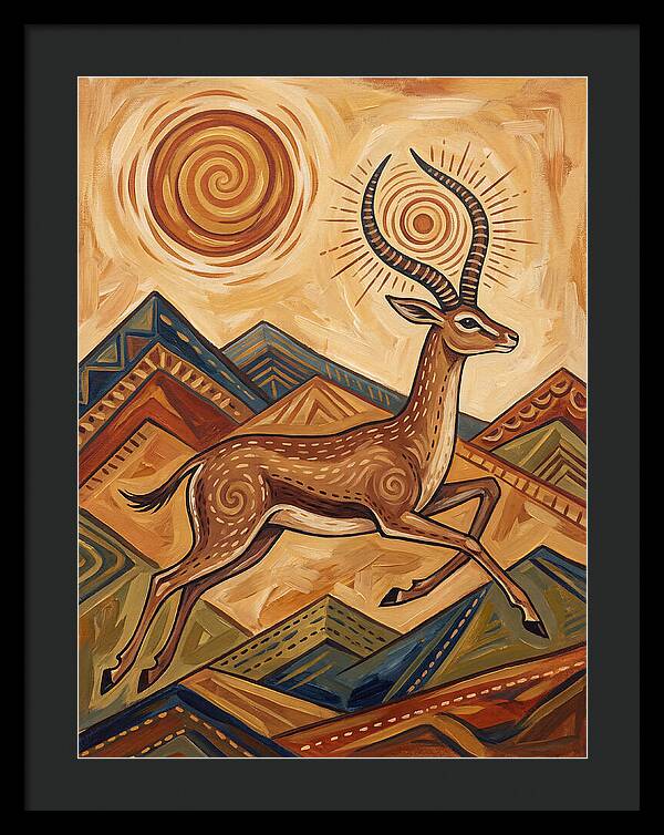 Graceful Persian Gazelle Running