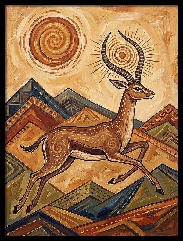 Graceful Persian Gazelle Running