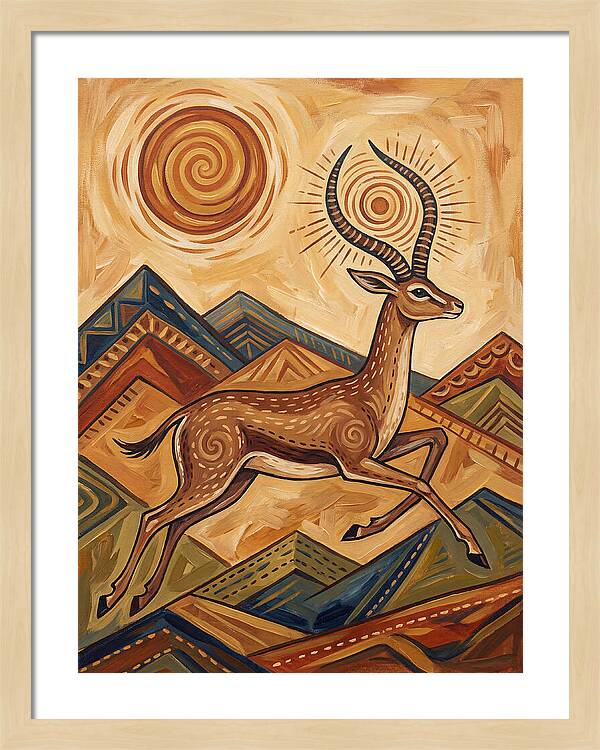 Graceful Persian Gazelle Running