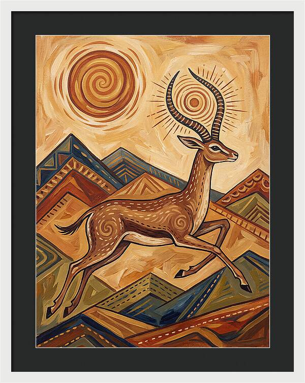 Graceful Persian Gazelle Running