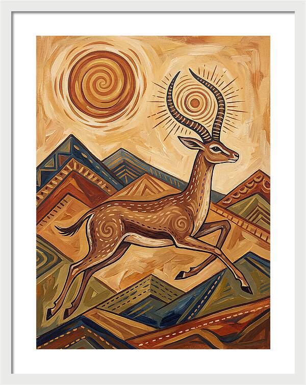 Graceful Persian Gazelle Running