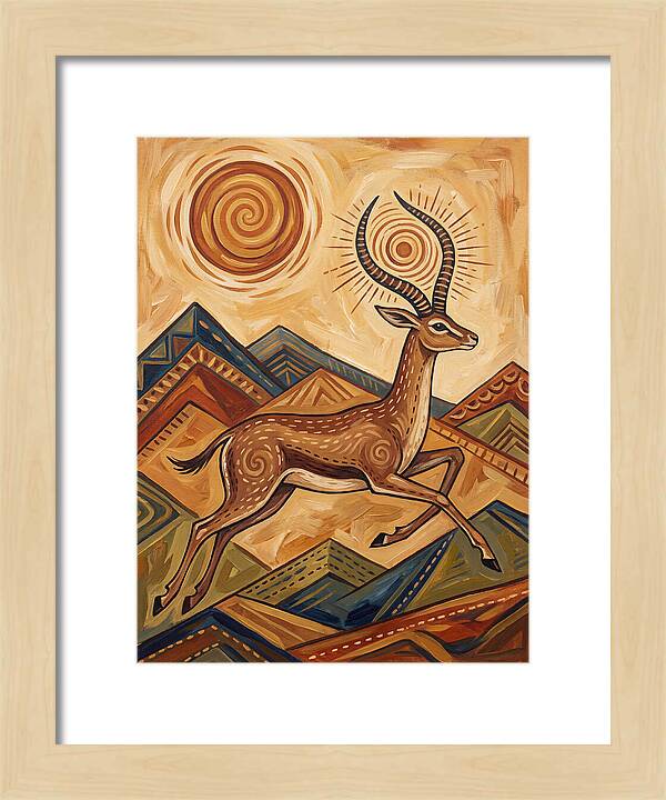 Graceful Persian Gazelle Running