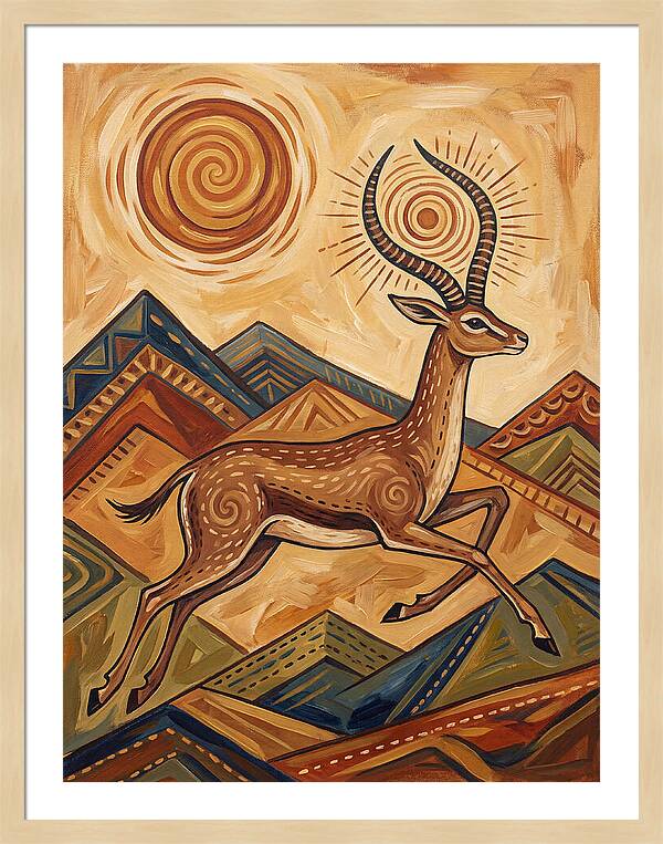 Graceful Persian Gazelle Running