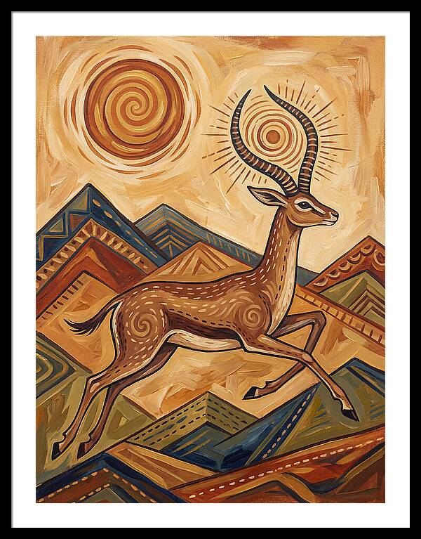 Graceful Persian Gazelle Running
