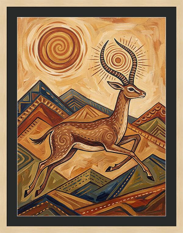 Graceful Persian Gazelle Running