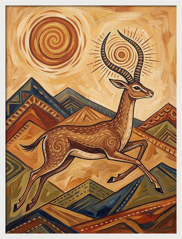 Graceful Persian Gazelle Running