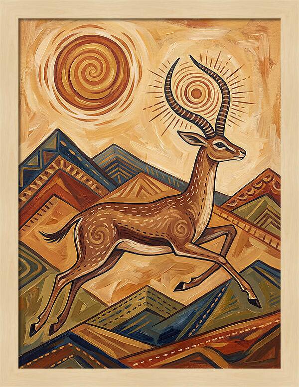 Graceful Persian Gazelle Running