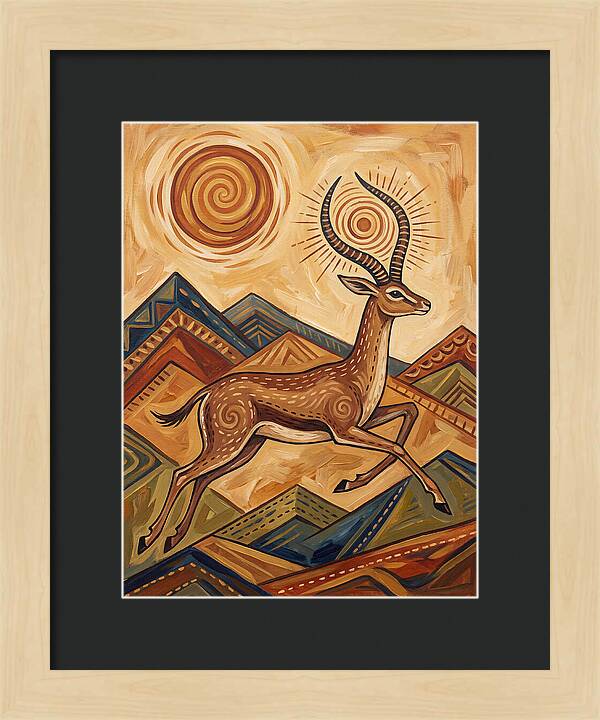Graceful Persian Gazelle Running