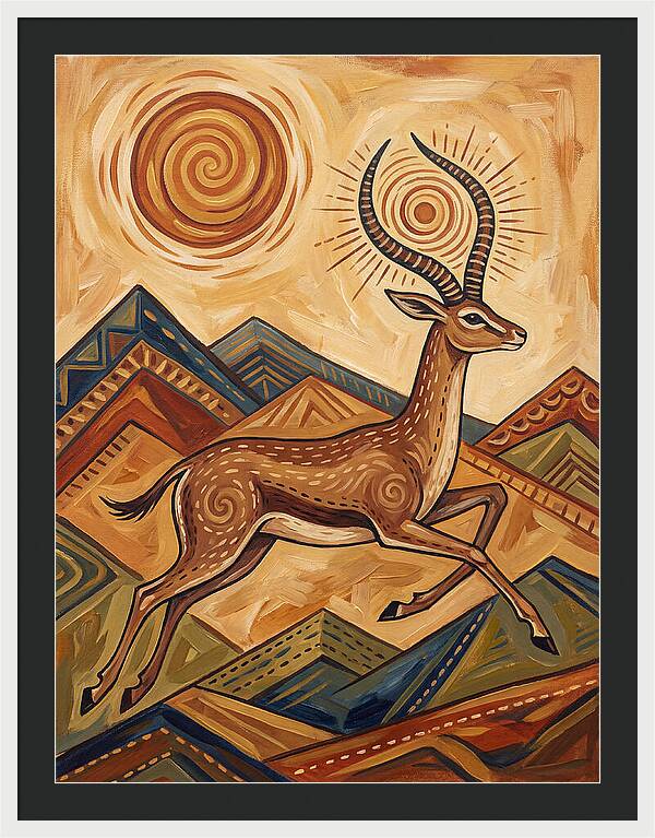 Graceful Persian Gazelle Running