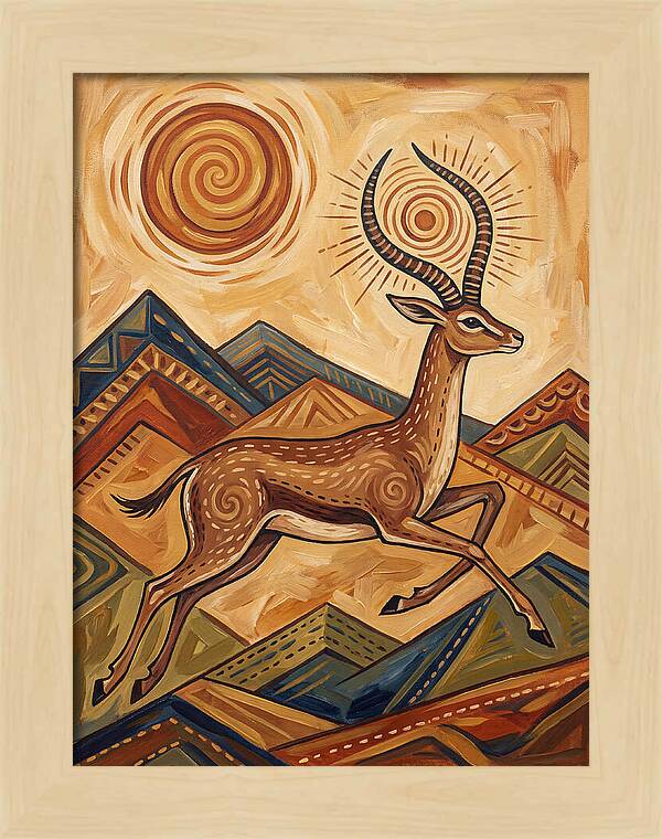 Graceful Persian Gazelle Running