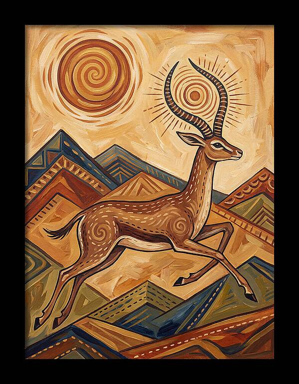 Graceful Persian Gazelle Running