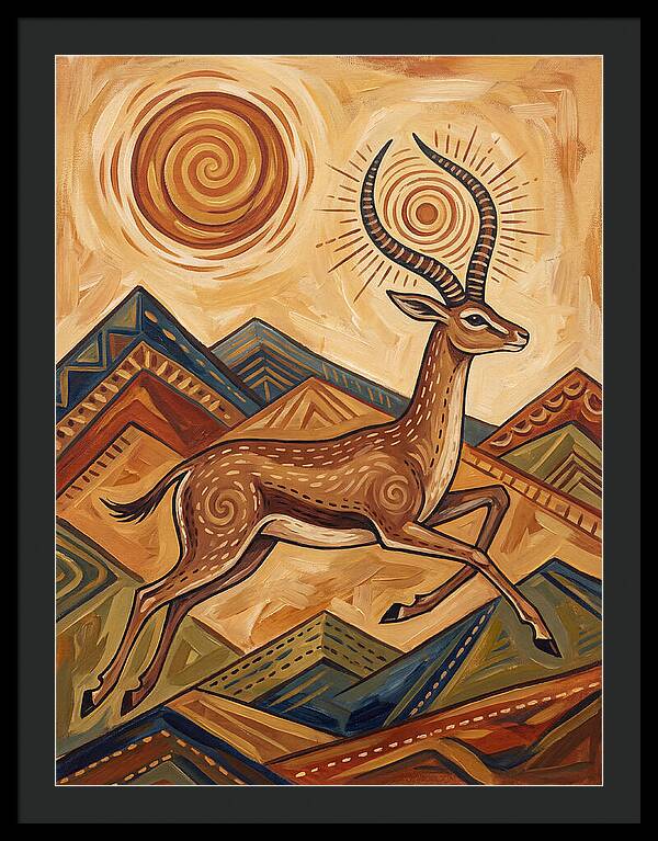 Graceful Persian Gazelle Running