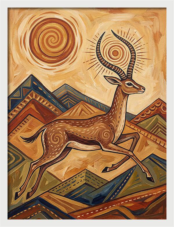 Graceful Persian Gazelle Running