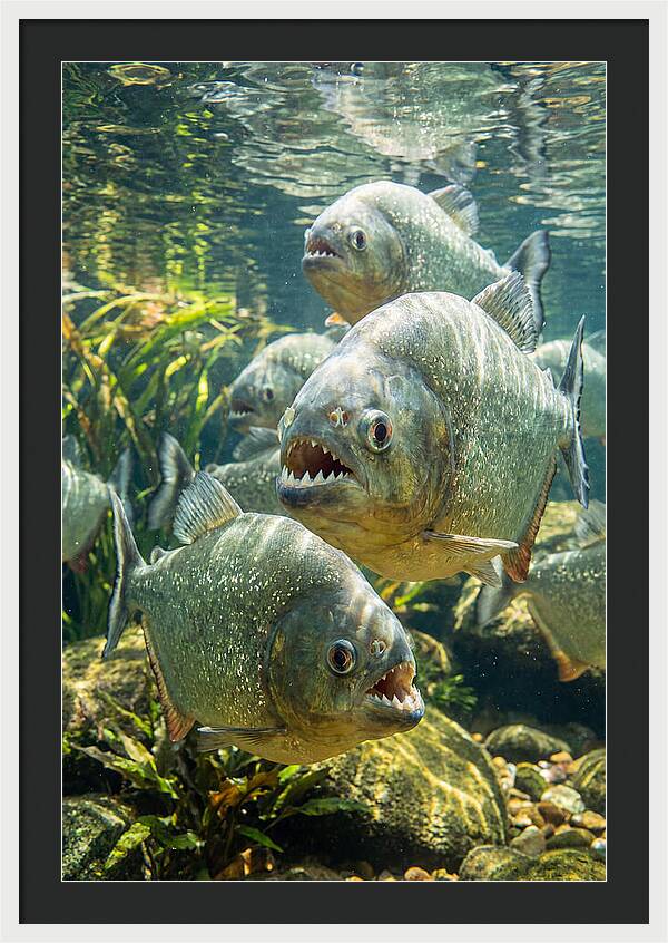 Graceful Piranhas Beneath The Surface