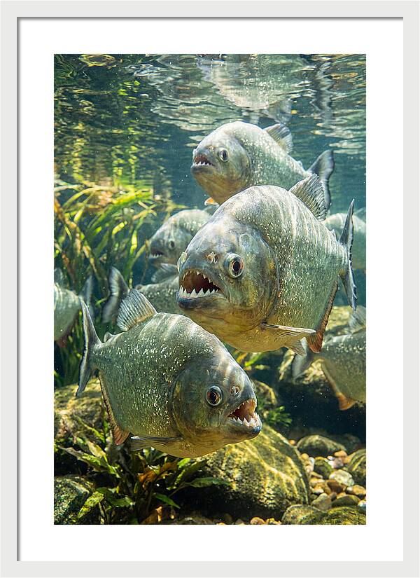 Graceful Piranhas Beneath The Surface