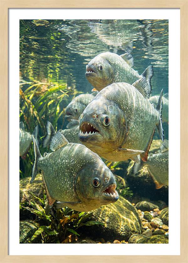Graceful Piranhas Beneath The Surface